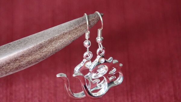 Stylised design Om (Aum) earrings#13H106890 - Image 4