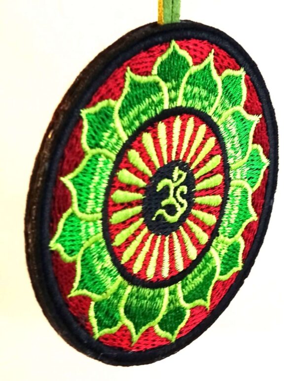 OM Embroidery Double-Sided - Hippie Yoga Hanger - Green #A119 - Image 3