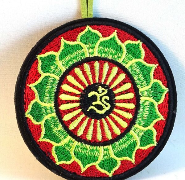OM Embroidery Double-Sided - Hippie Yoga Hanger - Green #A119 - Image 4