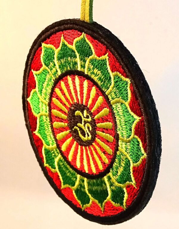 OM Embroidery Double-Sided - Hippie Yoga Hanger - Green #A119 - Image 2