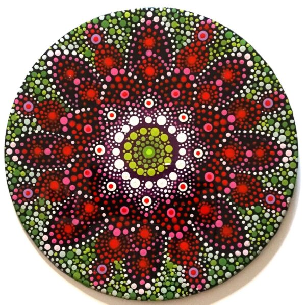 Flower Pot and Mandala 10" Epoxy Resin - Image 2