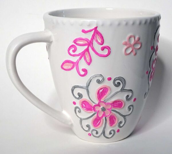Flower Mug w/ Coaster Bookmark Pen Yoga Pendant #169 - Image 3