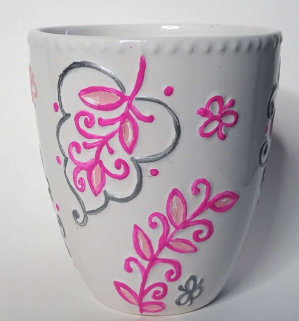 Flower Mug w/ Coaster Bookmark Pen Yoga Pendant #169 - Image 4