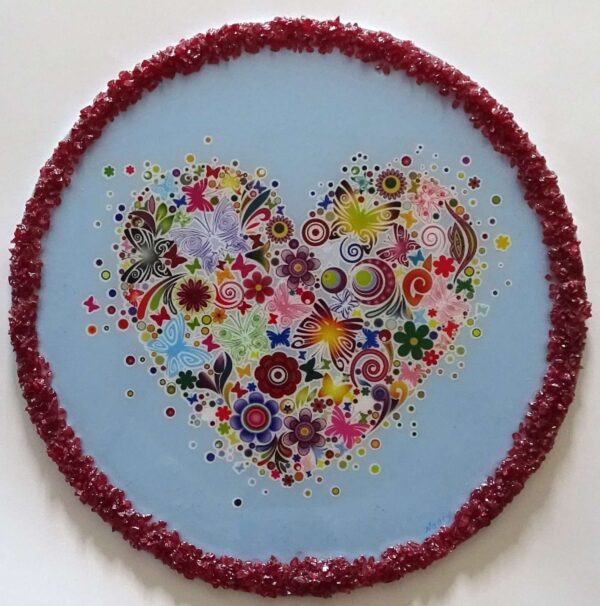 Heart - Mandala 12" Epoxy Resin - Image 5
