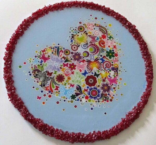 Heart - Mandala 12" Epoxy Resin - Image 2