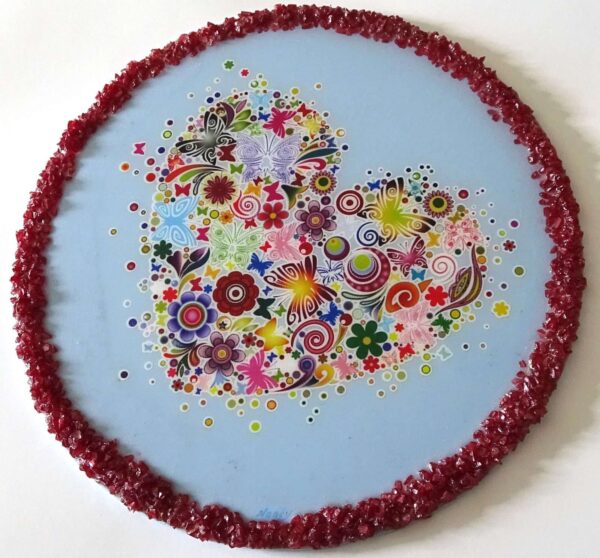 Heart - Mandala 12" Epoxy Resin - Image 3