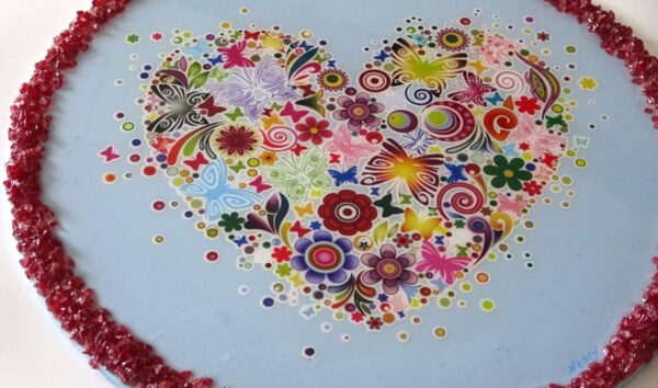 Heart - Mandala 12" Epoxy Resin - Image 4