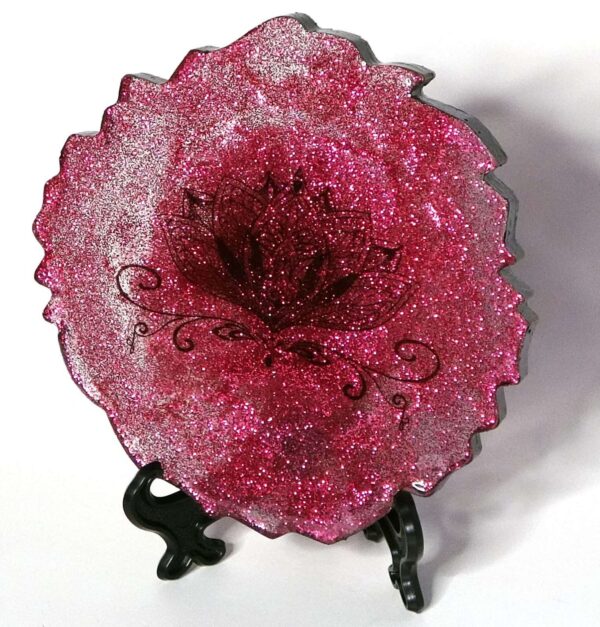 Lotus Flower Round Frame Illustration - BONUS Holder #A140 - Image 2
