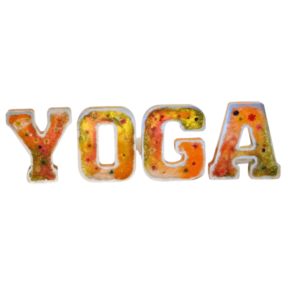 Yoga word big letters epoxy resin