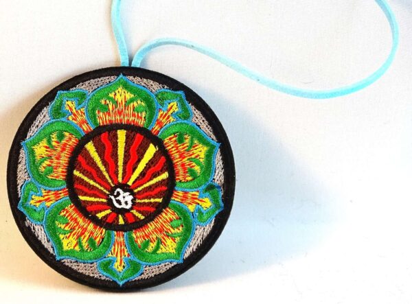OM Embroidery Double-Sided - Hippie Yoga Hanger - Light Blue #A116 - Image 2