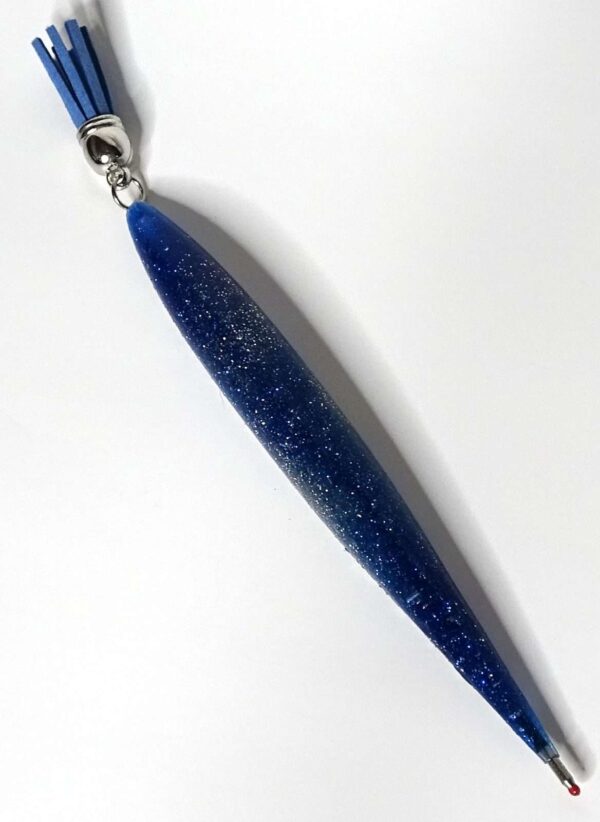 OM Pendant Tassel Keychain and Pen- Blue-Silvergray