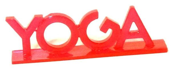 YOGA Resin Letters On Base - Hot Pink #A121 - Image 2