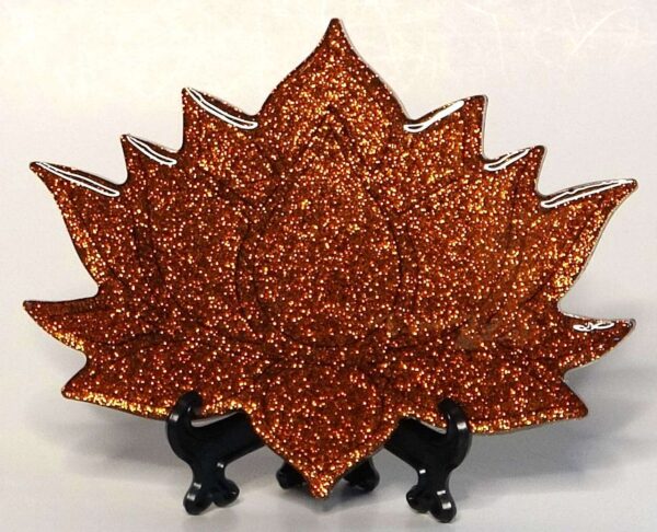Lotus Flower BONUS Holder - Copper Epoxy Resin #A191 - Image 5