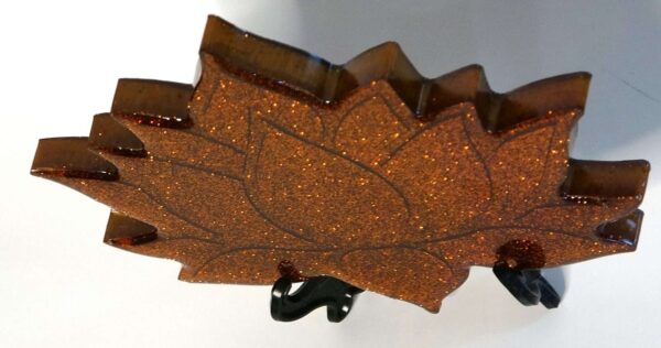 Lotus Flower BONUS Holder - Copper Epoxy Resin #A191 - Image 4