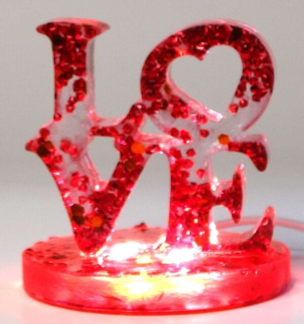 LOVE Epoxy Resin, LOVE LED, Yogis Best Gifts, Gifts For Yoga Lovers.