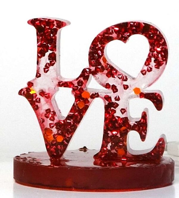 LOVE Epoxy Resin, LOVE LED, Yogis Best Gifts, Gifts For Yoga Lovers.