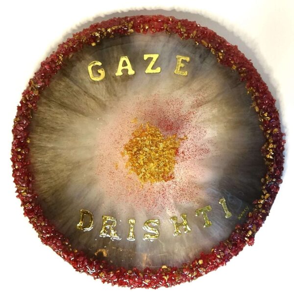 Round epoxy frame for Dristhi, Yoga Dristhi, Focus
