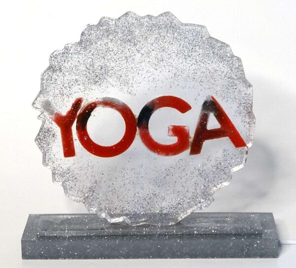 YOGA Letters Round Frame On Base w/ LED #A102 - Image 2