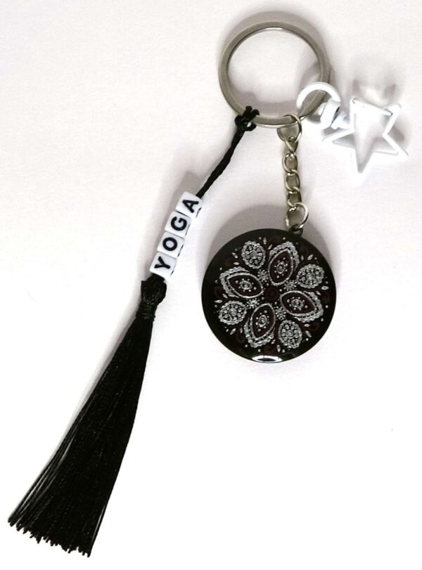 Mandala Keychain, Yoga Keychain, Yoga Epoxy Resin Keychain, Yogis Best Gifts, Gifts For Yoga Lovers.