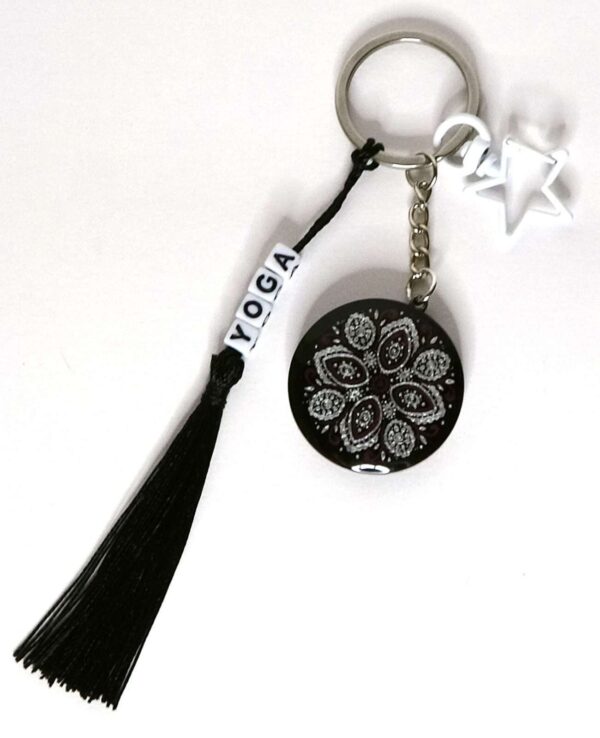 Mandala Keychain, Yoga Keychain, Yoga Epoxy Resin Keychain, Yogis Best Gifts, Gifts For Yoga Lovers.