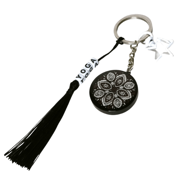 MANDALA Keychain w/ Yoga-Tassel Clip #A229 - Welcome to Yoga Canada: Yoga  School, Yoga Shop, Yoga Platform