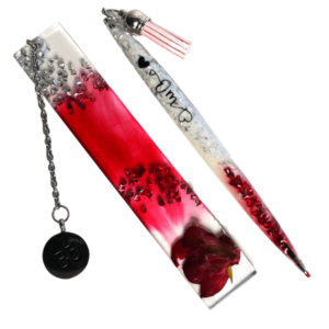 OM Bookmark and Pen, Bookmark Epoxy Resin, OM Pendant. OM Pen. Yogis Best Gifts, Gifts For Yoga Lovers.