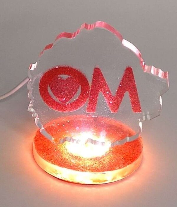 LED OM. OM Frame LED. Meditation Art. Coaster. LED. OM.
