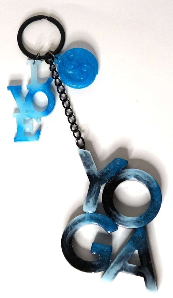 Yoga Keychain, Yoga Epoxy Resin Keychain, Yogis Best Gifts, Gifts For Yoga Lovers.