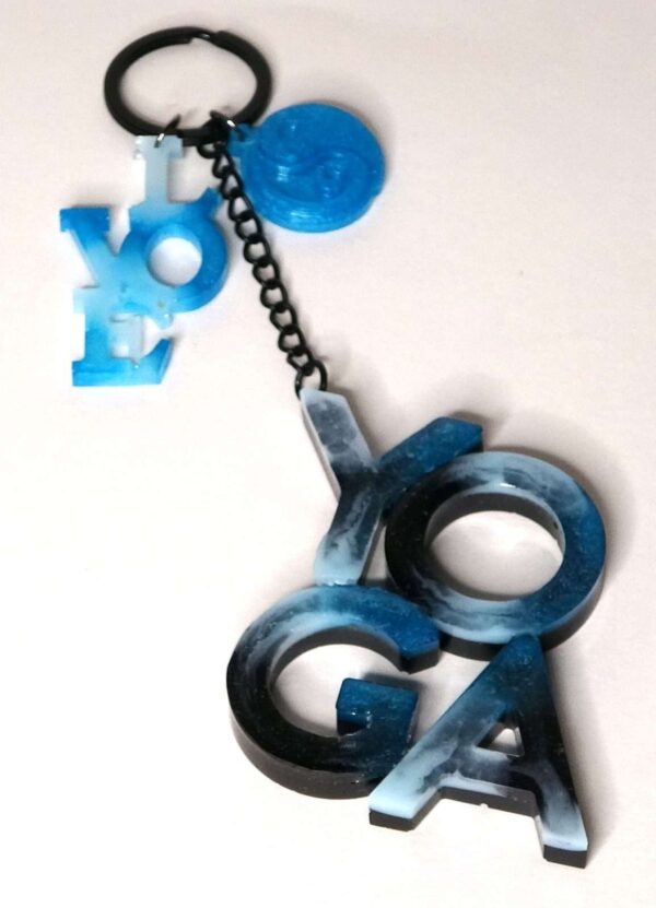 Yoga Keychain, Yoga Epoxy Resin Keychain, Yogis Best Gifts, Gifts For Yoga Lovers.