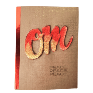 Card OM Peace, Handmade Card, Card for yogis, Card for yogi, yoga card