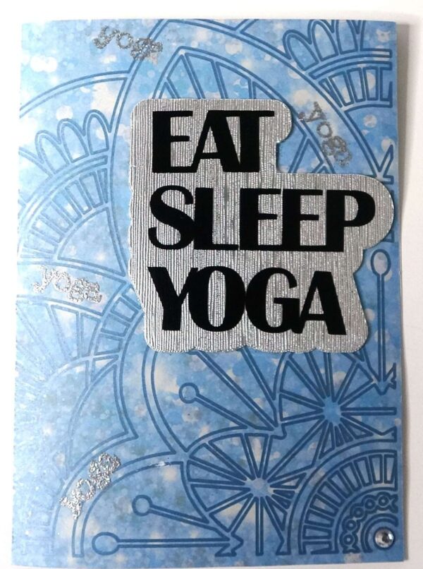 Handmade card for yogis. Greeting yoga cards. Yoga card. Yoga cards.