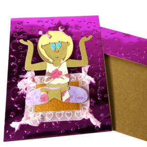 Handmade card for yogis, Kids Card. The body is your temple.