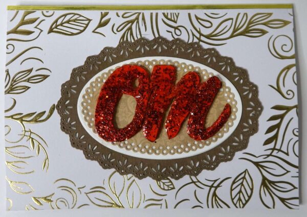 Handmade card for yogis. OM Card. Yoga card. OM Art.