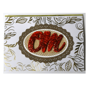Handmade card for yogis. OM Card. Yoga card. OM Art.