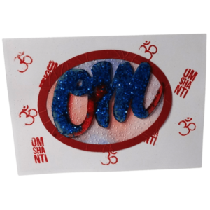 Handmade card for yogis. Yoga Card. Yoga Art. OM. OM Shanti.