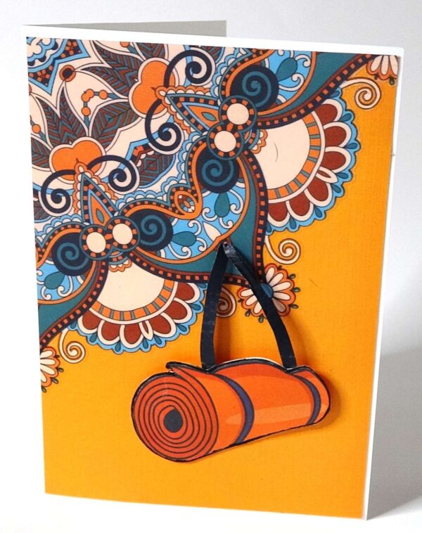 Handmade card for yogis. Greeting yoga cards. Yoga card. Yoga cards.