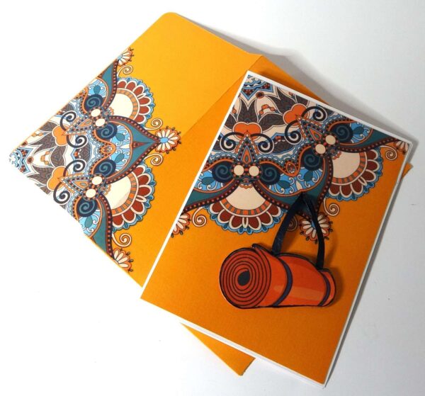 Handmade card for yogis. Greeting yoga cards. Yoga card. Yoga cards.