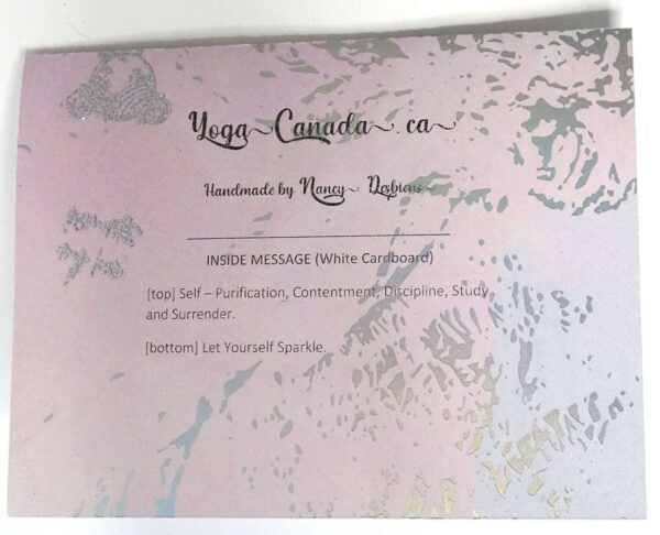 Handmade card for yogis, Let yourself sparkle. Yoga card.