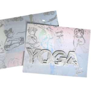 Handmade card for yogis, Let yourself sparkle. Yoga card.