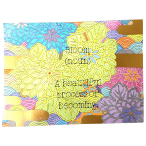 Postcard. Postcard for peace. Yoga postcard. Colored with Pencils Postcard.
