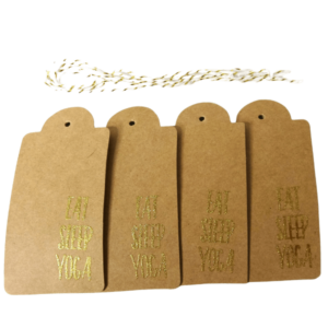 Tag. Yoga Tag. Label Tag with Hanging Rope. Hang Tag. Gift Tag. Thank You Tag.
