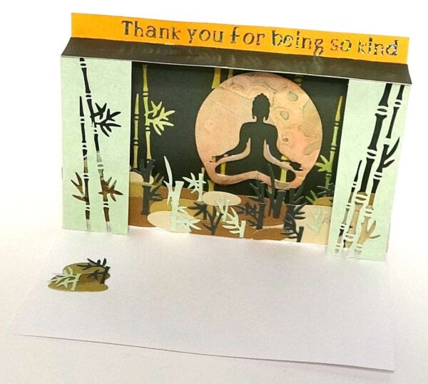 Handmade card for yogis. Greeting yoga cards. Yoga card. Yoga cards. Box Card. 