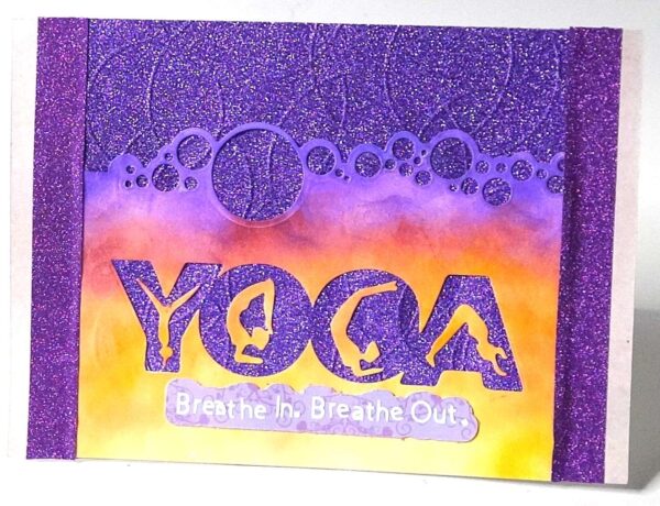 Handmade card for yogis. Greeting yoga cards. Yoga card. Yoga cards. Breathe In. Breathe Out.