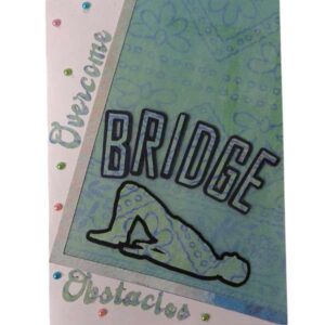 Handmade card for yogis. Greeting yoga cards. Yoga card. Yoga cards. Bridge Pose. 