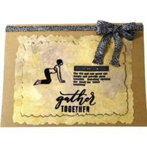 Handmade card for yogis, Greeting yoga cards, Yoga card, Yoga cards, Gather Together. 