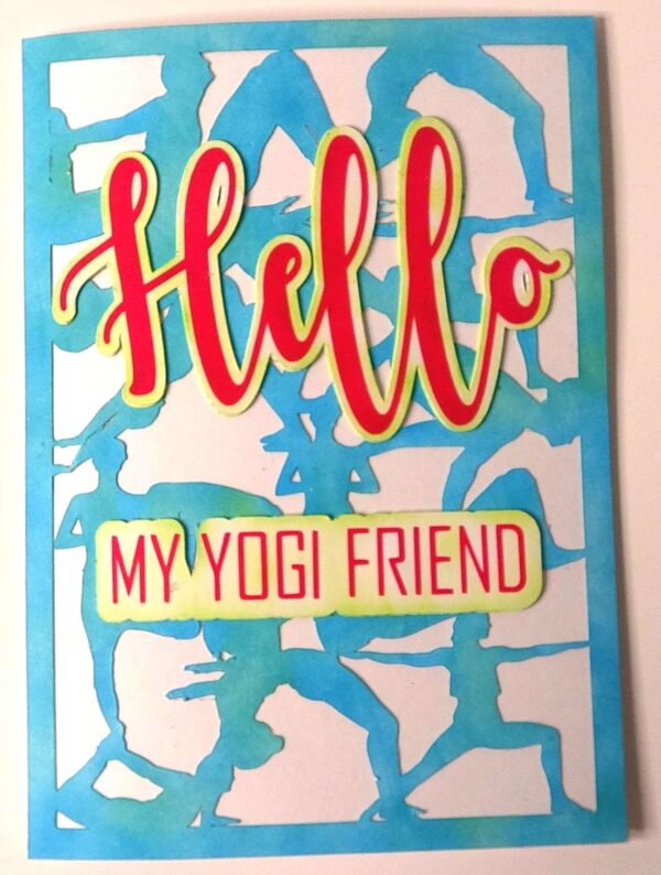 Handmade card for yogis. Greeting yoga cards. Yoga card. Yoga cards.  