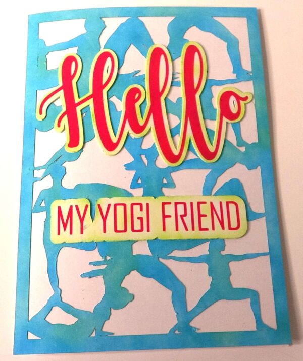 Handmade card for yogis. Greeting yoga cards. Yoga card. Yoga cards.  