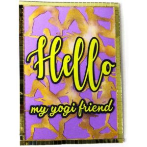 Handmade card for yogis. Greeting yoga cards. Yoga card. Yoga cards.  