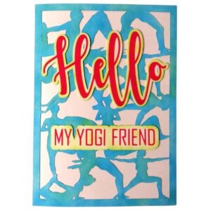 Handmade card for yogis. Greeting yoga cards. Yoga card. Yoga cards.  
