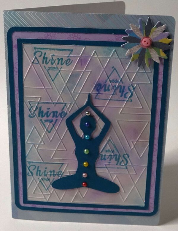 Handmade card for yogis. Greeting yoga cards. Yoga card. Yoga cards. Rise and Shine.  
